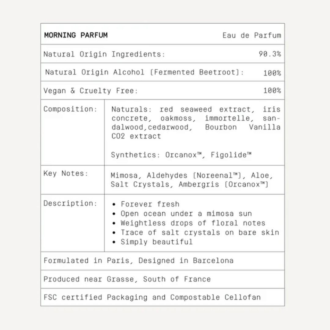 Gaivūs kvepalai Morning eau de parfum | MID/NIGHT 00.00 | MISIJA ODA
