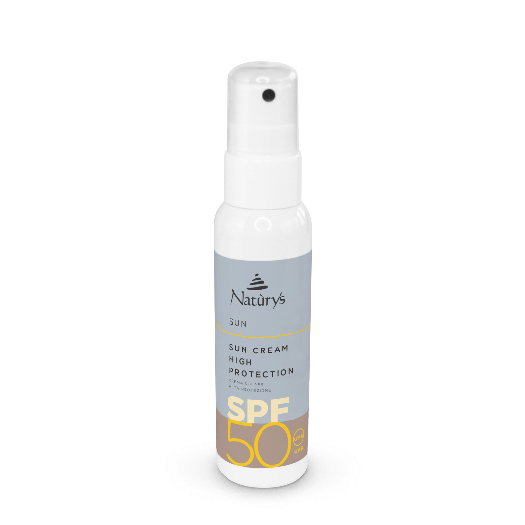 Purškiamas kremas nuo saulės su mineraliniais filtrais SPF50 | NATURYS | MISIJA ODA