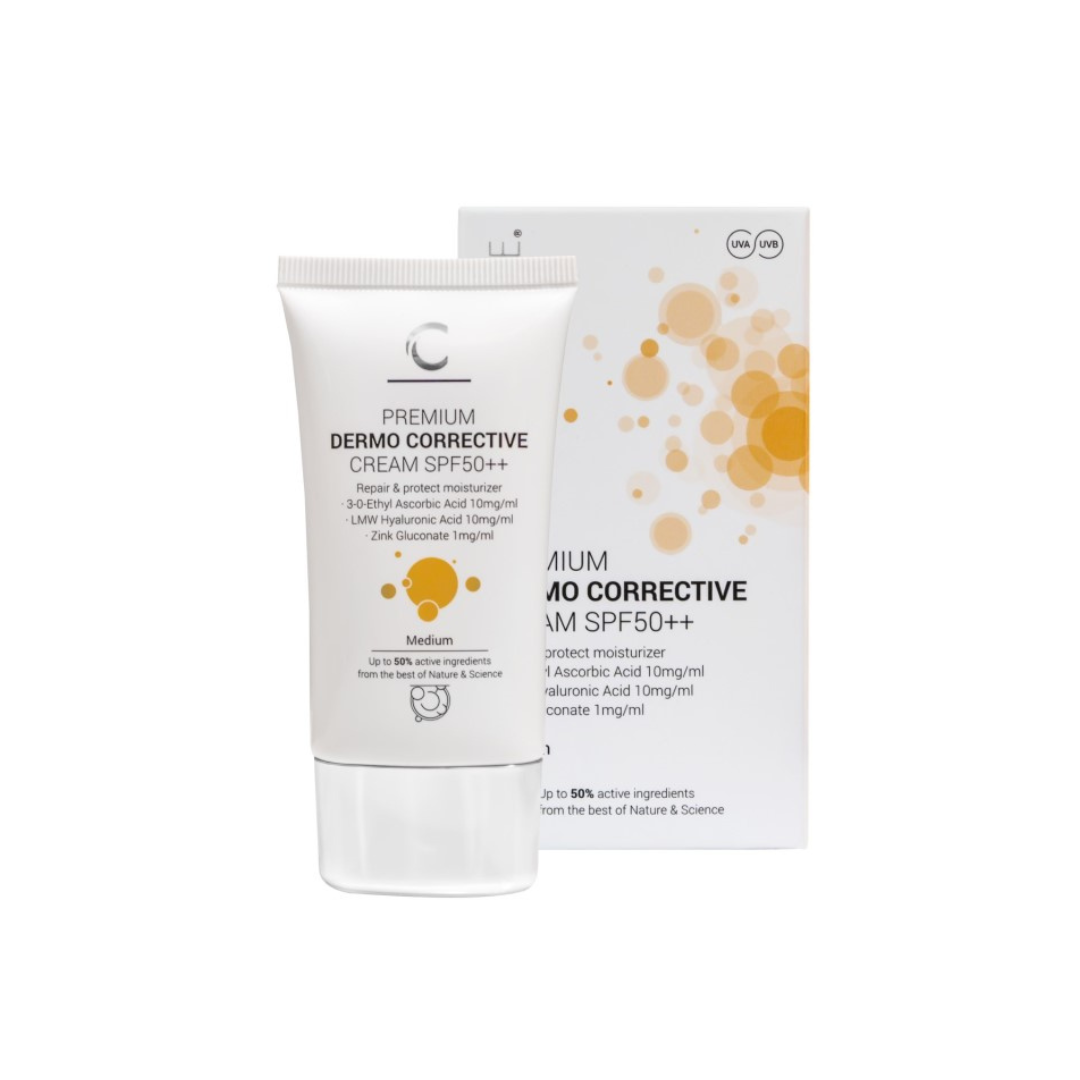 Koreguojamasis BB kremas CLINICCARE SPF50++ DERMO CORRECTIVE CREAM su spalva SPF 50 MEDIUM | Clinicare | MISIJA ODA