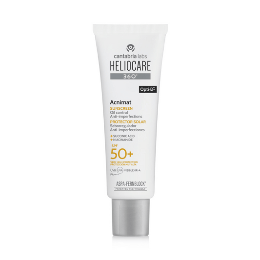 Kremas su SPF riebiai odai, linkusiai į aknę ACNIMAT SPF50+ | Heliocare | misija oda