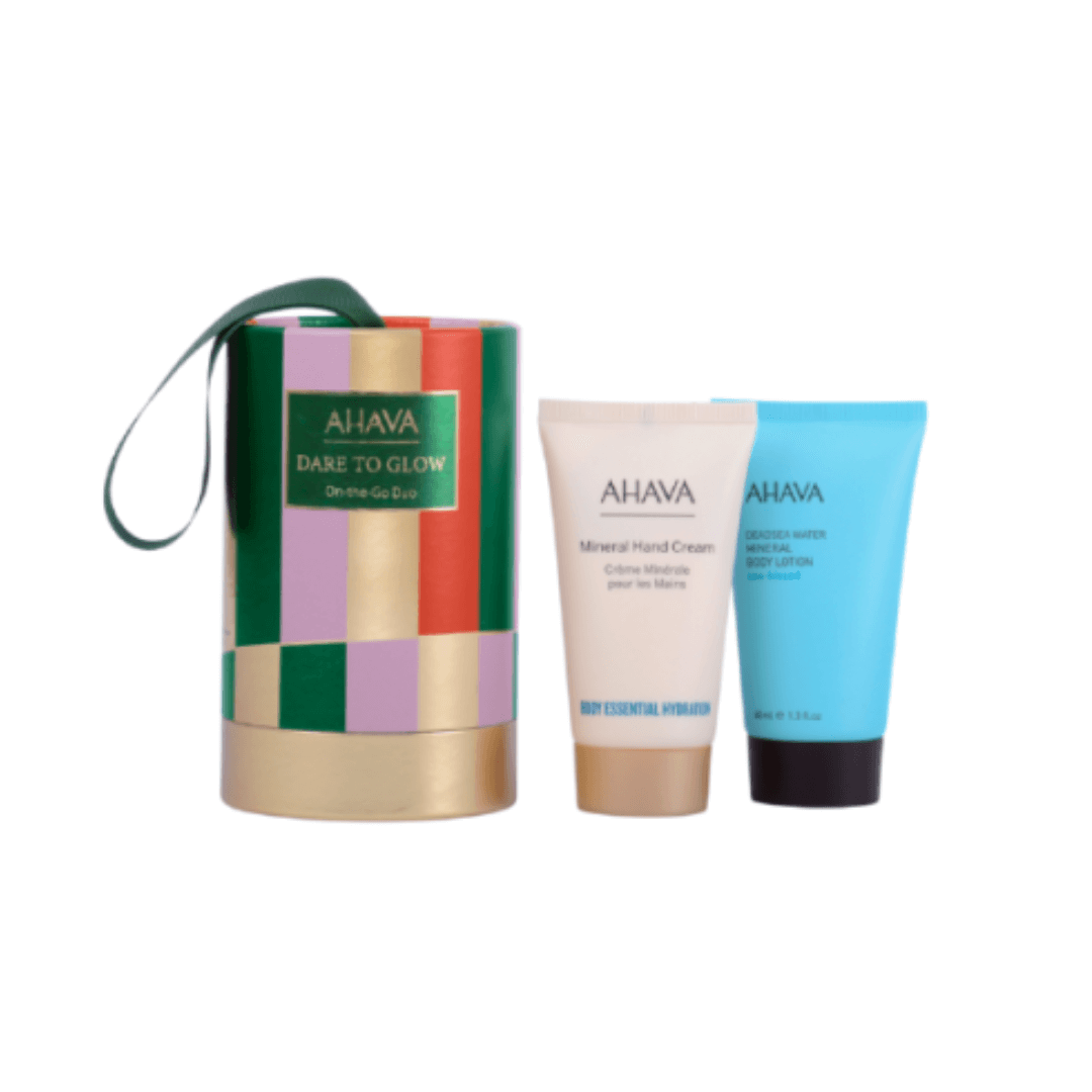 Kūno ir rankų priežiūros rinkinys DARE TO GLOW | AHAVA | MISIJA ODA