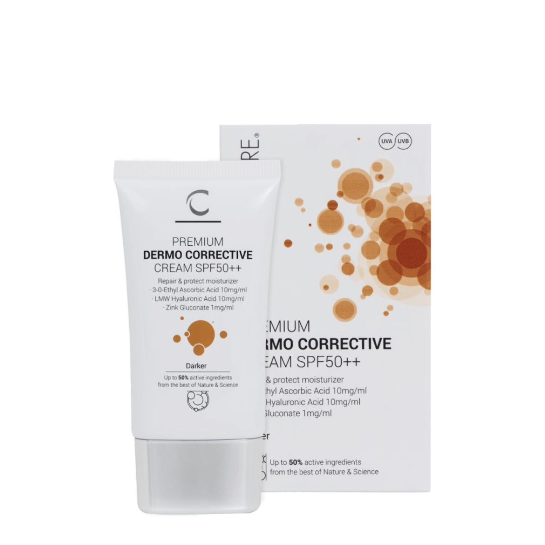 Koreguojamasis kremas SPF50++ su spalva