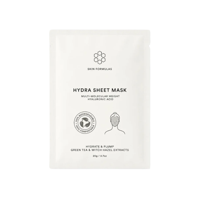 Drėkinančios lakštinės veido kaukės su hialurono rūgštimi HYDRA SHEET MASK