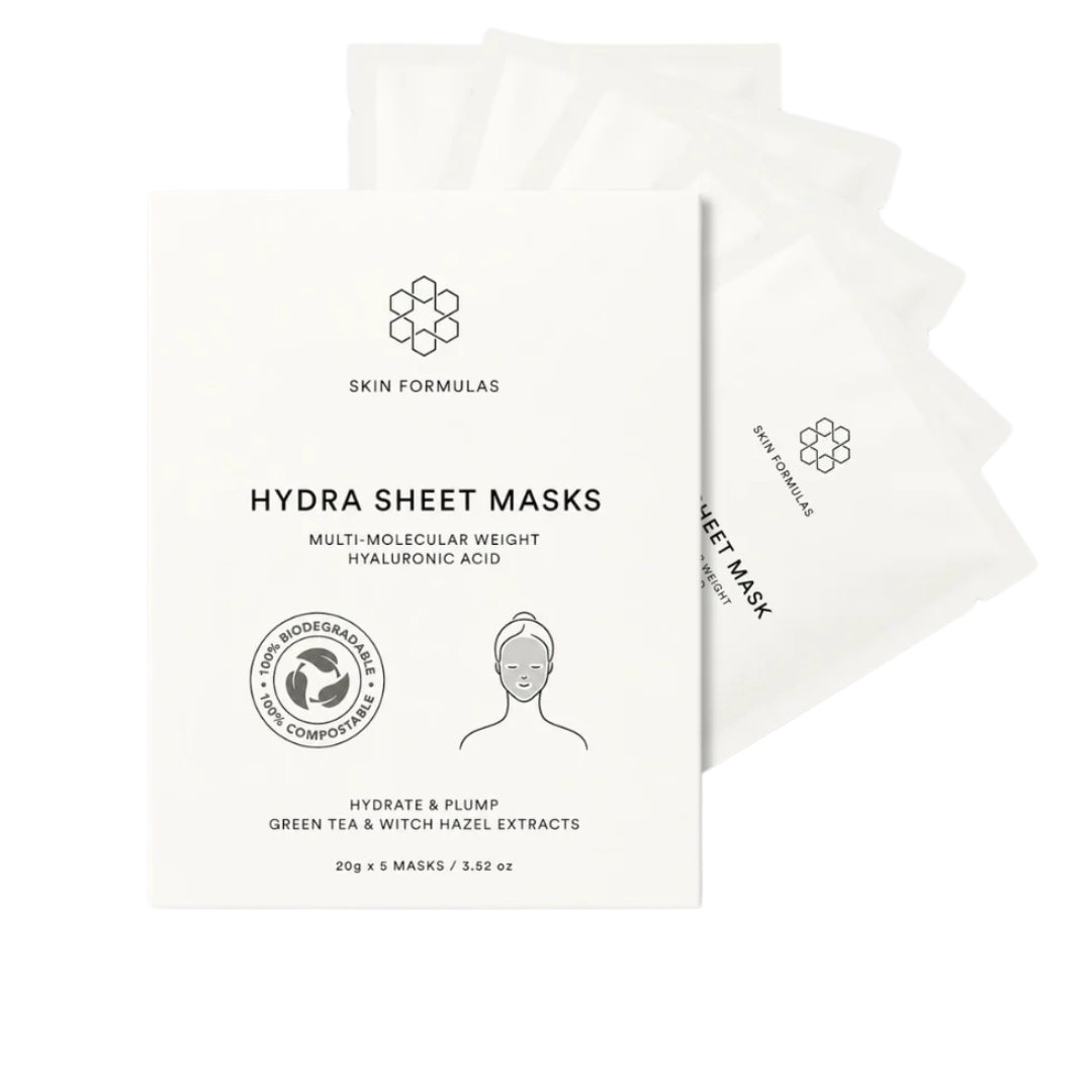 Drėkinančios lakštinės veido kaukės su hialurono rūgštimi HYDRA SHEET MASK