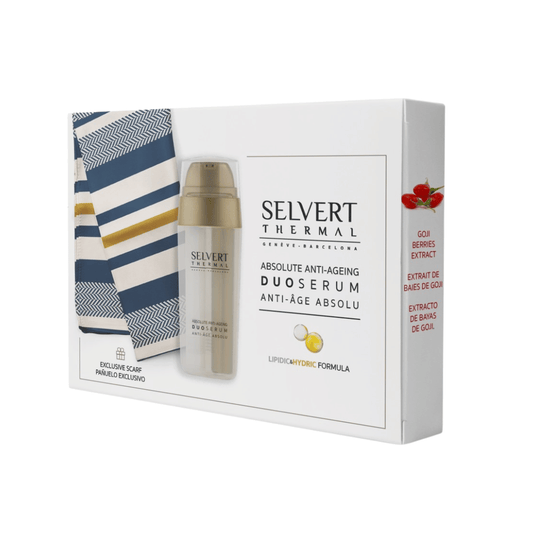 Dvifazis stangrinantis serumas jautriai odai ABSOLUTE ANTI-AGING DUO + DOVANA | Selvert Thermal | MISIJA ODA