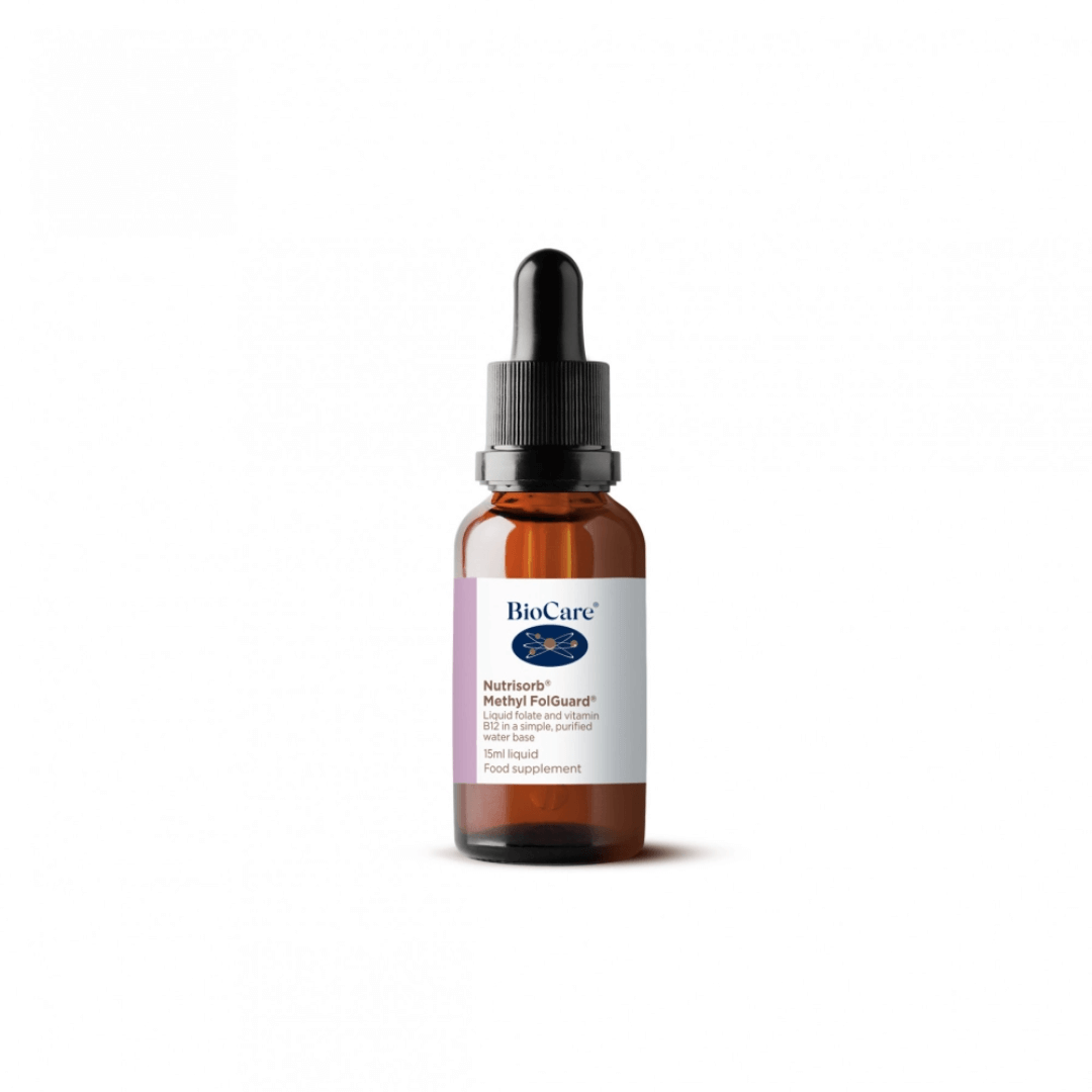 Folio rūgšties ir vitamino B12 kompleksas Nutrisorb Liquid Methyl FolGuard | Biocare | MISIJA ODA