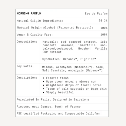 Gaivūs kvepalai Morning eau de parfum | MID/NIGHT 00.00 | MISIJA ODA