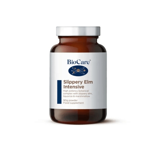 Maisto papildai virškinimo sistemai ir žarnyno komfortui Slippery Elm Intensive | BIOCARE | Misija oda