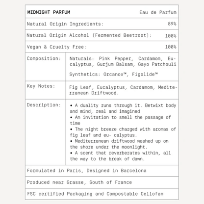 Medienos ir jūros gaivos kvepalai Midnight Eau de Parfum | MID/NIGHT 00.00 | MISIJA ODA