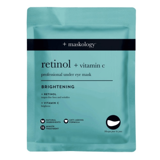 Paakių kaukės su retinoliu ir vitaminu C pavargusiems paakiams | +Maskology | MISIJA ODA