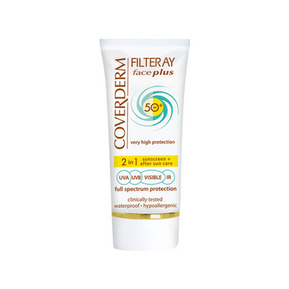COVERDERM Maskuojantis kremas sausai, jautriai odai FILTERAY PLUS SPF50+