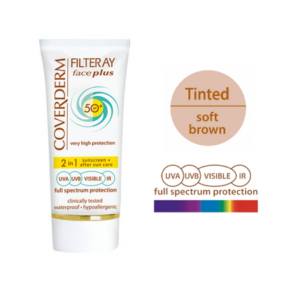 COVERDERM Maskuojantis kremas sausai, jautriai odai FILTERAY PLUS SPF50+